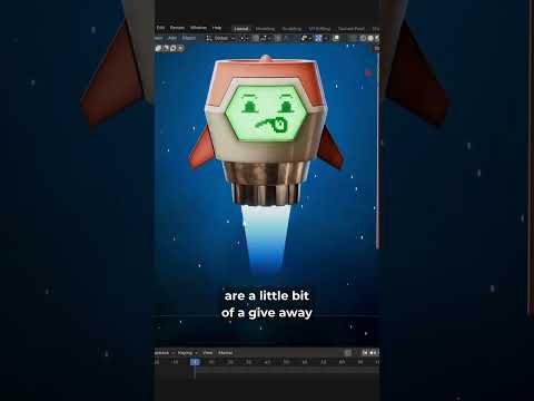 Make a simple thruster shader in Blender #b3d #blender3d #shorts #3dtutorial