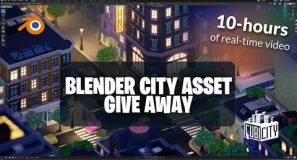 blender giveaway city assets and course