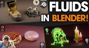 Easy FLUIDS in Blender (No Simulation Required) with Fluid Painter!