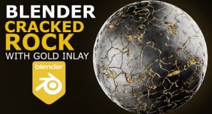 Blender: Cracked Rock With Gold Inlay | Material Tutorial