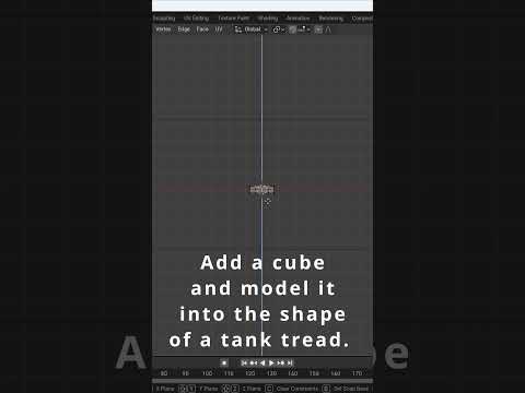 How to make tank treads in Blender (in 50 seconds) #b3d #blender #blender3d