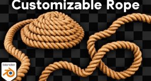 Customizable Rope – Geometry Nodes (Blender Tutorial)