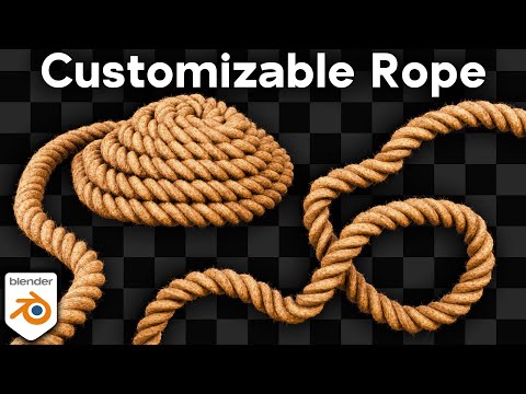 Customizable Rope – Geometry Nodes (Blender Tutorial)