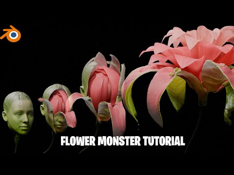 face morphing to flower full blender tutorial