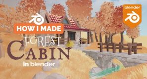 Stylized Forest Cabin in Blender – 3D Modeling Process | Polygon Runway