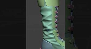 The boots creation process from the “Master 3D Characters in Blender” course  #b3d #3dcharacter