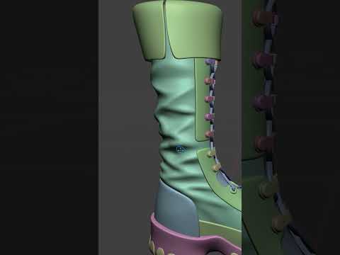 The boots creation process from the “Master 3D Characters in Blender” course  #b3d #3dcharacter