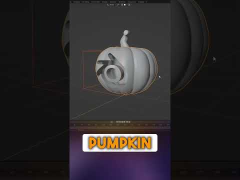 Blender tutorial: make a Jack-o-Lantern 🎃 #b3: #blender #blendertutorial