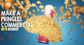 making a pringles commercial in blender