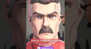 How to Sculpt Omni-Man 🦸‍♂️✍️⭐️ #art #blender #sculpture