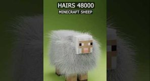 3K vs 48K Minecraft Sheep Simulation #blender #animation #mincraft #gaming