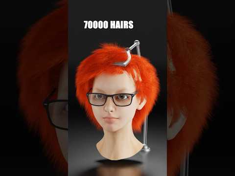 Blender Hair Comb Sim – let’s keep going Up #blender #animation #3d