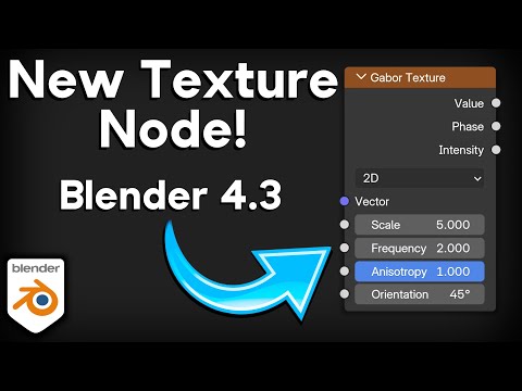 New Gabor Texture Node Added in Blender 4.3!