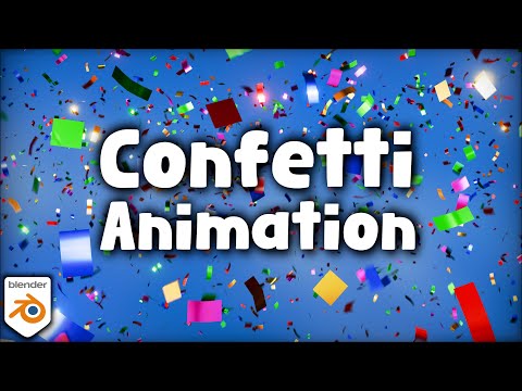 Animated Confetti 🎊 🎉 (Blender Tutorial)