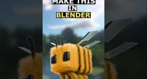 Make Minecraft Bee the EASY way!! #blender #3dmodeling #minecraft #minecraftmovie