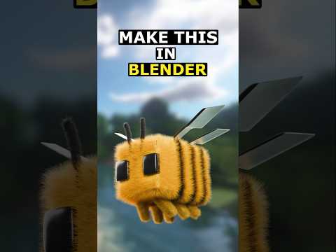 Make Minecraft Bee the EASY way!! #blender #3dmodeling #minecraft #minecraftmovie