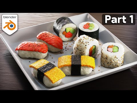 Making Sushi in Blender 🍣 Part 1 (Tutorial)