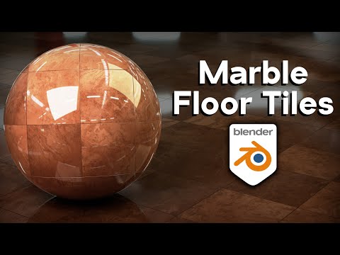 Procedural Marble Floor Tiles Material (Blender Tutorial)