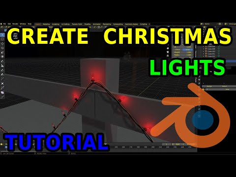 Basic String of Christmas Lights Tutorial – Blender