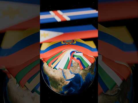 Flags Of The World Simulation #animation #simulator #blender #cgi #3d