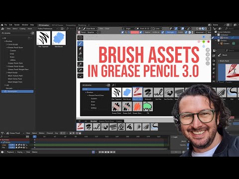 How to create and manage Grease Pencil 3.0 Brush Assets in Blender