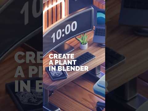 Let’s create a simple plant in Blender.  Any tip for the next one? #3dillustration #blender3d #b3d