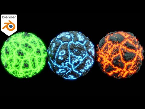 Procedural Stylized Glowing Rock Materials (Blender Tutorial)