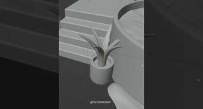 Adding plants to the scene. Made in Blender #3dillustration #b3d #blender3d #3dplants