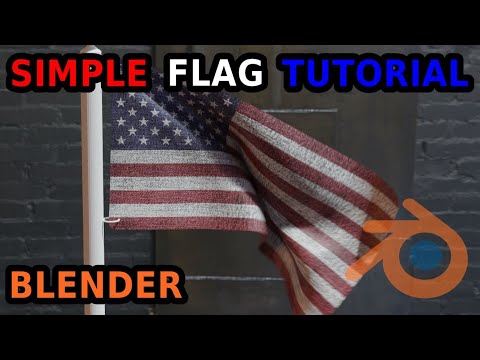 Simple Flag Blowing in the Wind Tutorial – Blender