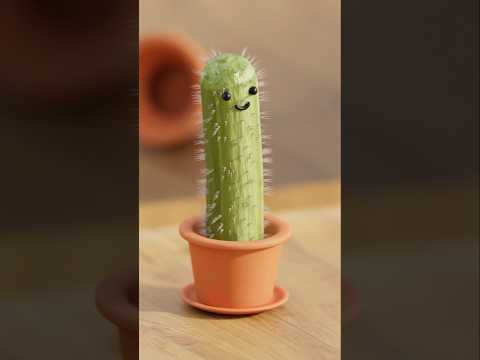 Cute Cactus Gets Resuscitated – Blender Animation #3danimation