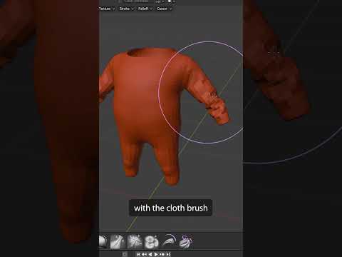 Blender Sculpting Brushes Tip for Easy Folds