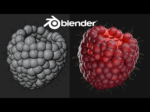 Blender Raspberry With Geometry Nodes | HD Tutorial