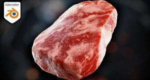 Procedural Raw Beef Steak Material 🥩 (Blender Tutorial)