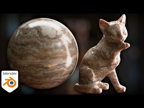 Procedural Wavy Marble Material (Blender Tutorial)