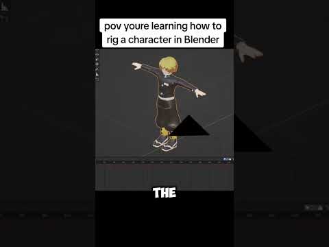 Pov: you’re learning how to rig a character in blender