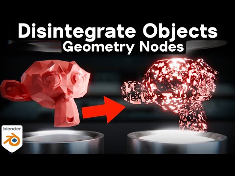 Disintegrate Objects – Geometry Nodes (Blender Tutorial)
