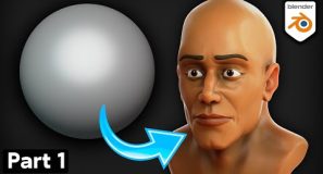 Part 1: Stylized Male Head Character Sculpt (Blender Tutorial)