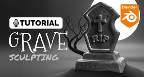 Blender Gravestone Sculpting Tutorial | Polygon Runway