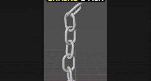 Blender Chain Sim In 1 Minute Flat #blender #3d #animation