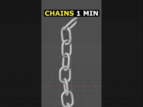 Blender Chain Sim In 1 Minute Flat #blender #3d #animation