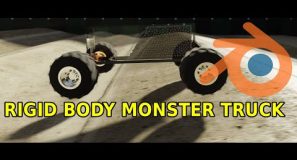 Rigid Body Physics Based Monster Truck Carrying A Load of Rigid Bodies