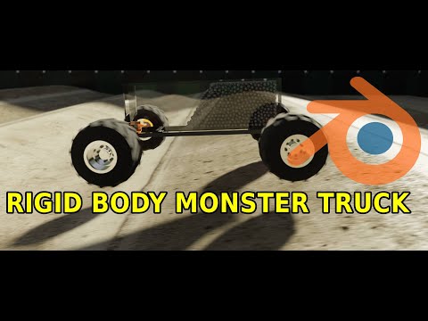Rigid Body Physics Based Monster Truck Carrying A Load of Rigid Bodies