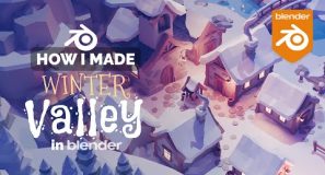 Winter Low Poly Village in Blender – 3D Modeling Process | Polygon Runway