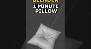 3D Pillow In 1 Minute – Blender EASY #3d #blender #3dmodeling #blender3d