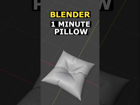 3D Pillow In 1 Minute – Blender EASY #3d #blender #3dmodeling #blender3d