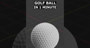 Make a Golf Ball In Blender – 1 Minute Flat #3d #blender #3dmodeling #blender3d