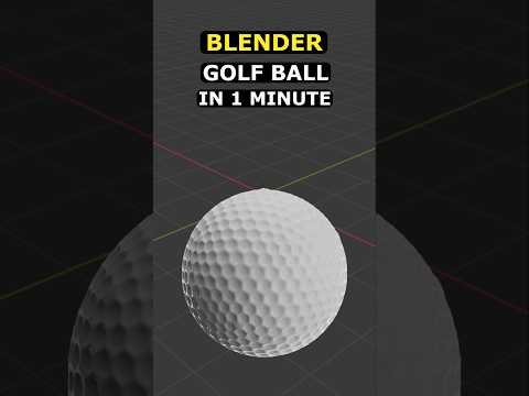 Make a Golf Ball In Blender – 1 Minute Flat #3d #blender #3dmodeling #blender3d