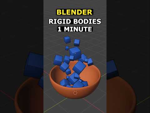 Rigid Bodies in 1 Minute – Blender Quickly!! #blender #3d #blender3d #animation #tutorial