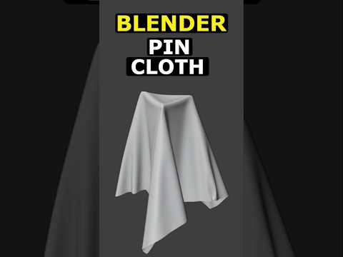 Blender: Pin Cloth FAST & EASY #blender #3d #blender3d #tutorial