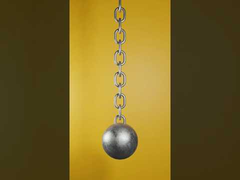 Blender: 1 Min Ball & Chain Simulation #blender